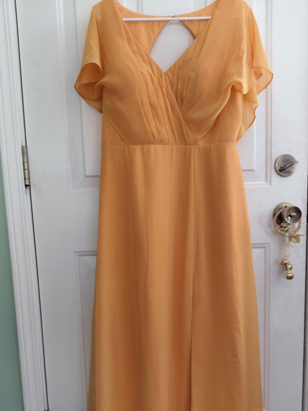 Azazie Bridesmaid Marigold Yellow Dress Size 12 EUC